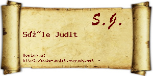 Süle Judit névjegykártya