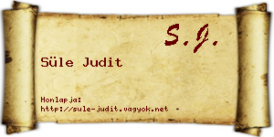 Süle Judit névjegykártya